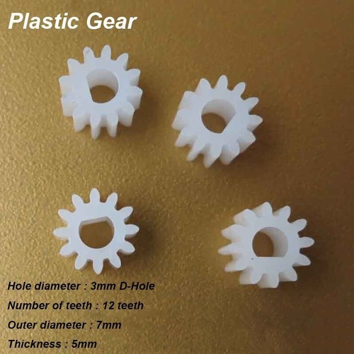 1012df plastic gear 3mm bore - gear, d-bore