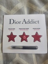 Dior Addict Lipstick Samples - Stellar Shine, Halo Shine, Lip Gloss/Balm & Brush