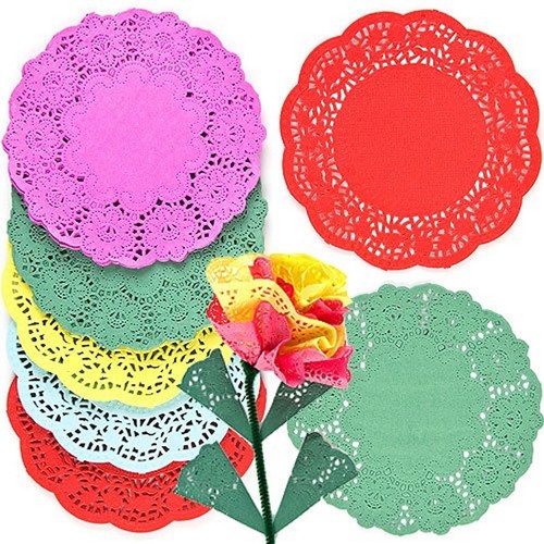 Doilies coloured paper - coloured,