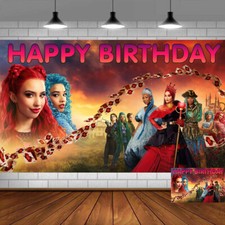 Descendants The Rise Of Red Party Supplies  Backdrop Banner Poster Vinyl 5x3ft