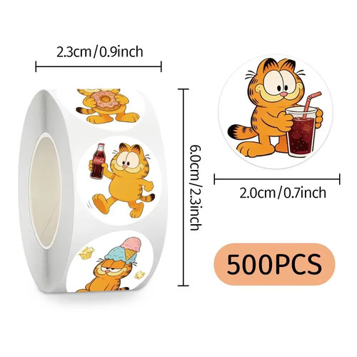 Garfield 500pc stickers roll - 500pc,