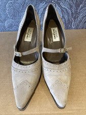 Russell & Bromley Size 6.5 UK Ladies Suede Shoes US 8.5 Beige Isaac Stiletto