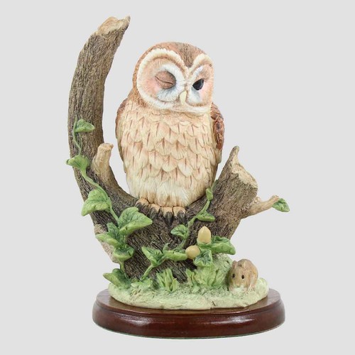 Tawny owl with mouse border - tawny,