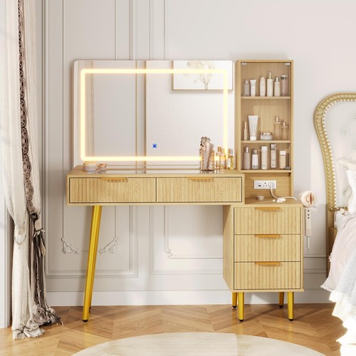 48in fluted makeup - vanity, desk