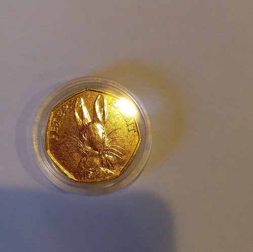 Peter rabbit gold 50p - peter, 2016