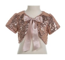 Rose Gold Sequins Capes Flower