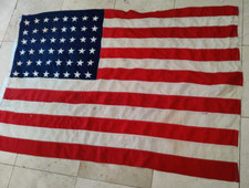 Vintage Large 1940s Wool US United States 48 sewn Stars American Flag By Dettra