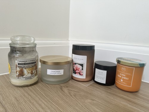 Assorted glass jars with - glass,