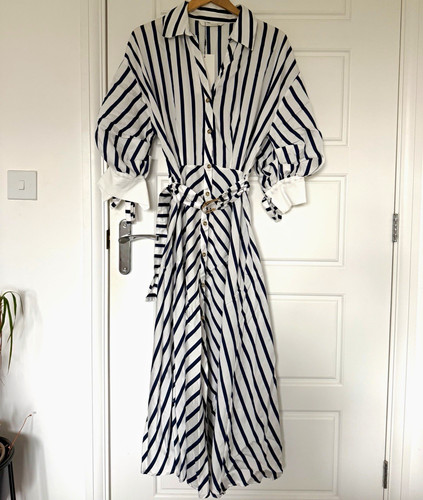 Zara white blue - zara, striped