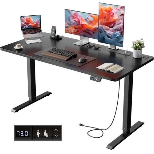 Standing desk with outlets - with,