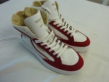 Superdry Vegan Red Vintage Style High Hi Top Lux Trainers UK 7