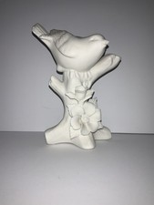 White Matte Bird Ceramic Ornament - VGC