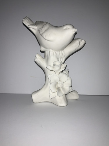 White matte bird ceramic - white,