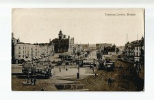 BRISTOL - TRAMWAY CENTRE - TRAMS - OLD PRE 1919 POSTMARK POSTCARD - GLOS