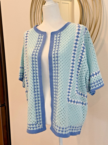Womens crochet aqua blues - womens,
