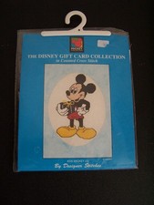 Disney Gift Card Collection Counted Cross Stitch Unused Mickey Mouse