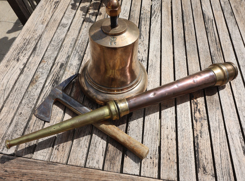 Fire brigade memorabilia - fire, brass