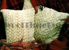 Knitting Pattern To Make 2 Classic Aran Cable Stitch Cushions Covers