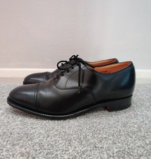 Regent Men’s Genuine Leather Oxford Shoes Made in England Black UK 8 Medium Fit