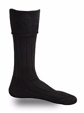 Black Men's Scottish Highland Wear Kilt Hose Socks S/M/L/XL