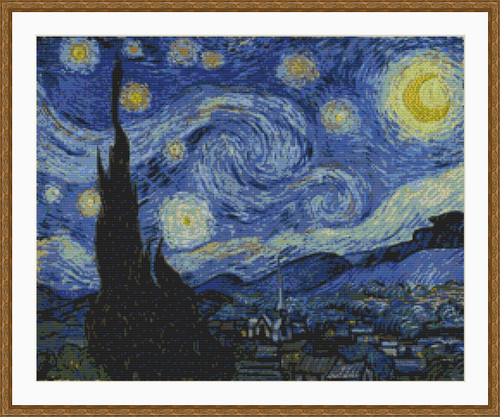 Cross stitch chart van gogh - cross,