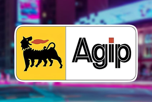 Agip motor oil logo black - oil,