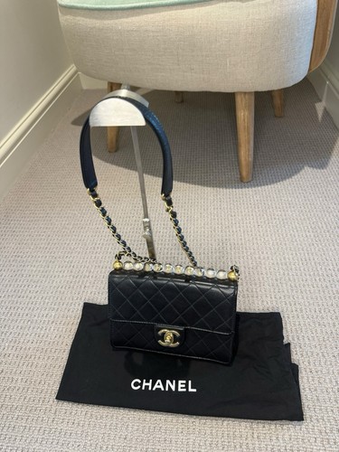 Chanel black quilted - chanel, leather