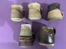 Vintage Studio pottery mugs x 5