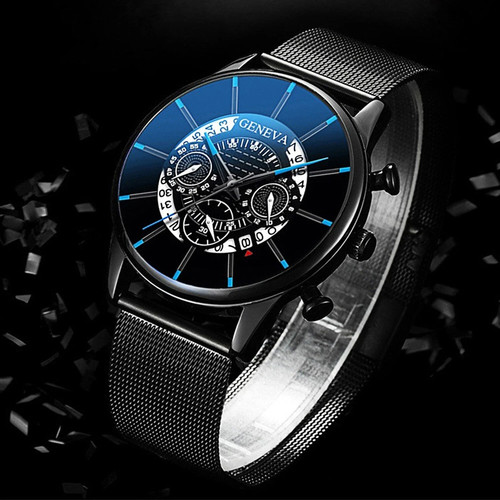 Geneva military mens - geneva, stainless