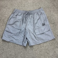 Mens Puma Cargo Utility Woven Grey Shorts XL RRP £50 Used VGC