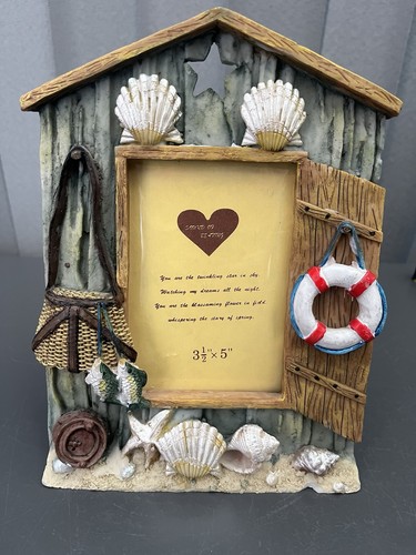 Nautical beach hut photo - beach, frame