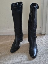 Black leather knee high new