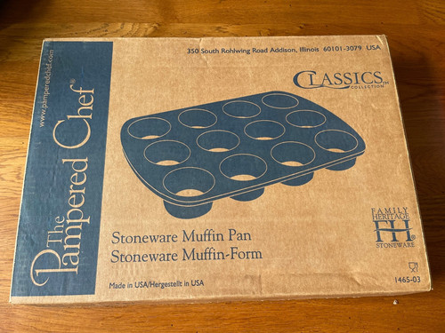 Pampered chef stoneware muffin - pampered,