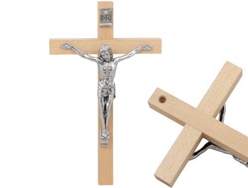Large beech wooden cross - , with