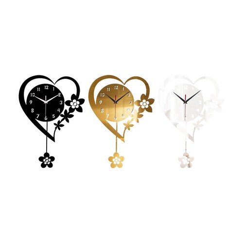 Wall clock heart - heart, shaped