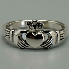 Claddagh Ring 925 sterling silver Irish Celtic Gaelic hand holding heart J-X.