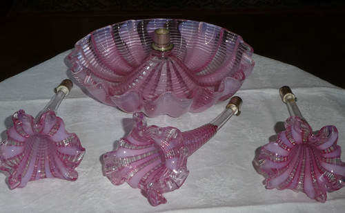 Antique murano opaline pink - antique,