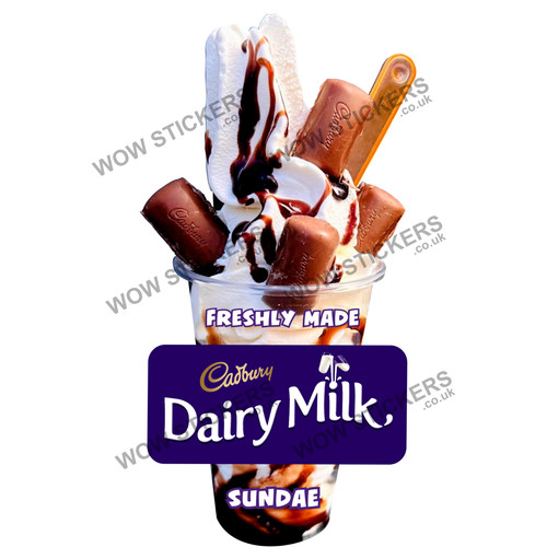 Dairy milk ice cream - milk, sundae