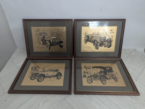 Gold foil print classic - classic, cars