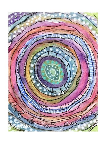 Aceo kenna abstract - aceo, by