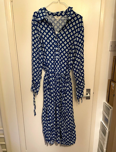 Blue white geometric - m&s,