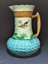 MAJOLICA BIRD Decorated JUG
