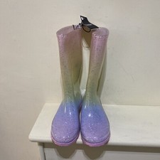 George Wellington Boots Size 3 Glitter Style Wellies