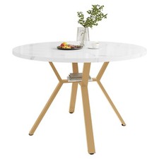 White Round Dining Table