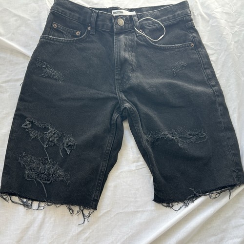 Bershka black denim distressed - bershka,