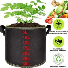 Fabric Planting Pots Container Pot Grow Bag Plant Breathable Hydroponics Planter