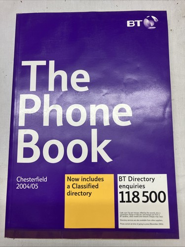 The phone book chesterfield - bt,
