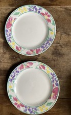 2 Royal Norfolk Floral Design Side Plates 19cm Diameter