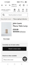 John Lewis Meena Side Light Table Lamp