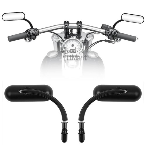 Black oval side rearview - black,
